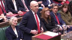 Chancellor delivering his first Budget speech in Parliament, emphasizing support for working people and businesses.