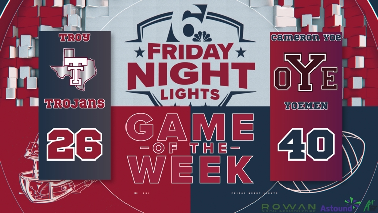 Friday Night Lights Game of the Week | Troy vs. Cameron Yoe — KCEN (Central Texas), Frankfurt Sports news